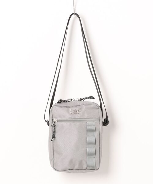 Lee(リー)の「Lee/リー 撥水 ロゴ ワンポイント刺繍 テープ付き ミニショルダーバッグ/レディース メンズ(ショルダーバッグ・レディース・グレー/ブラック/カーキ/ベージュ・FREE)」の6枚目の写真