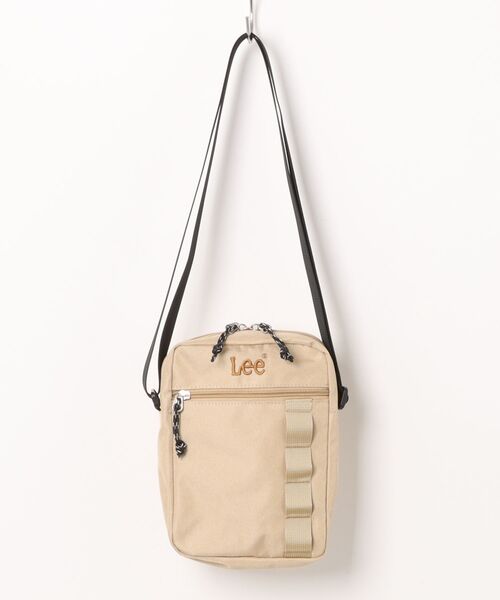 Lee(リー)の「Lee/リー 撥水 ロゴ ワンポイント刺繍 テープ付き ミニショルダーバッグ/レディース メンズ(ショルダーバッグ・レディース・グレー/ブラック/カーキ/ベージュ・FREE)」の7枚目の写真