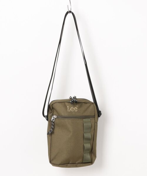 Lee(リー)の「Lee/リー 撥水 ロゴ ワンポイント刺繍 テープ付き ミニショルダーバッグ/レディース メンズ(ショルダーバッグ・レディース・グレー/ブラック/カーキ/ベージュ・FREE)」の8枚目の写真