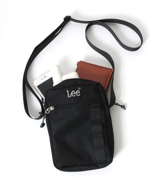 Lee(リー)の「Lee/リー 撥水 ロゴ ワンポイント刺繍 テープ付き ミニショルダーバッグ/レディース メンズ(ショルダーバッグ・レディース・グレー/ブラック/カーキ/ベージュ・FREE)」の21枚目の写真