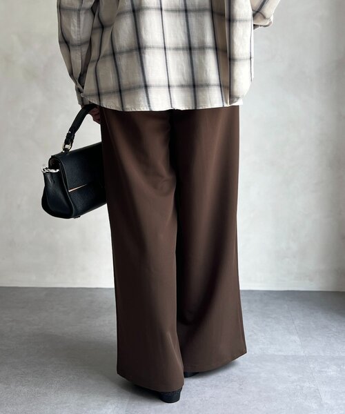Chez toi（シェトワ）の「ベルト付きタックワイドパンツ（その他パンツ・レディース・ブラウン/ブルー/ブラック・FREE）」の22枚目の写真