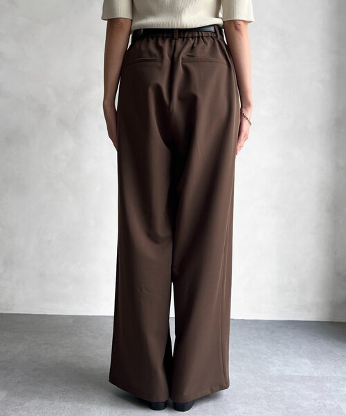 Chez toi（シェトワ）の「ベルト付きタックワイドパンツ（その他パンツ・レディース・ブラウン/ブルー/ブラック・FREE）」の19枚目の写真