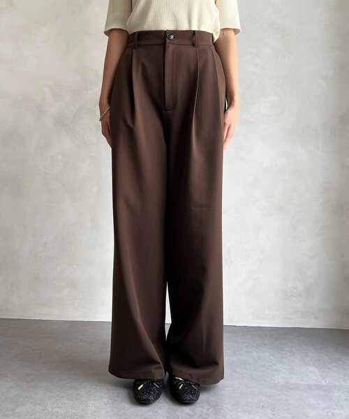 Chez toi（シェトワ）の「ベルト付きタックワイドパンツ（その他パンツ・レディース・ブラウン/ブルー/ブラック・FREE）」の17枚目の写真
