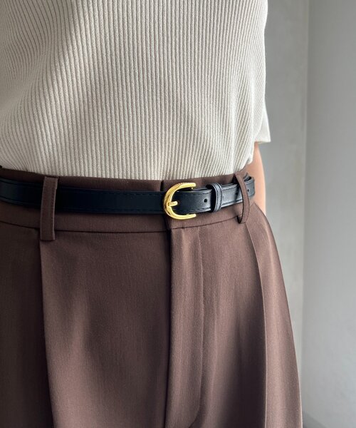 Chez toi（シェトワ）の「ベルト付きタックワイドパンツ（その他パンツ・レディース・ブラウン/ブルー/ブラック・FREE）」の15枚目の写真