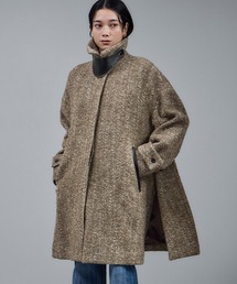 【美品クリーニング済】アダムエロペ　ベージュ　ショートウールコート 美品クリーニング済】アダムエロペ ベージュ ショートウール