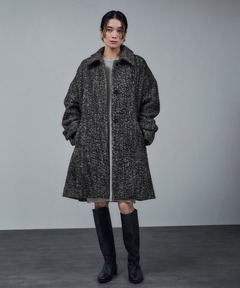 セール】ヘリンボンツイードビッグカラーコート（その他アウター