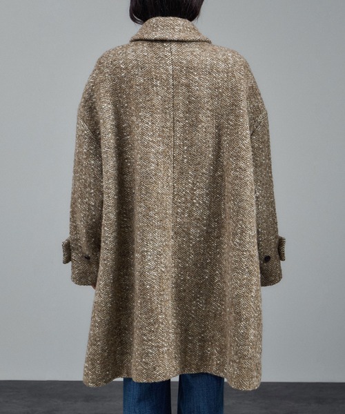 SALON adam et rope'（サロン アダム エ ロペ）の「BALLIオーバーサイズステンカラーコート（ステンカラーコート・レディース・ブラック/ベージュ系その他・FREE）」の19枚目の写真