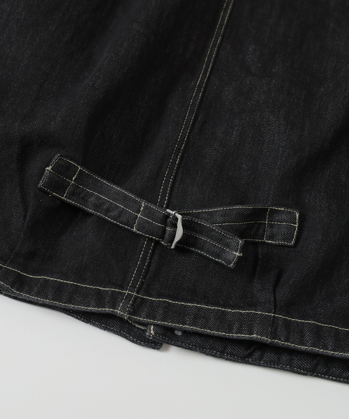 B.C STOCK(ベーセーストック)の「【BOYCOM/ボイコム】ペーパーデニムトラッカージャケット(デニムジャケット・メンズ・ブラック・MEDIUM/LARGE/X-LARGE)」の11枚目の写真