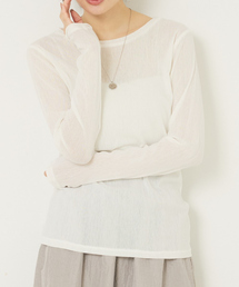 abahouse mavie | ソフトチュールロンT(Tシャツ/カットソー)