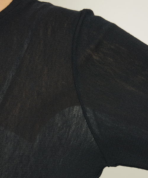 abahouse mavie（アバハウスマヴィ）の「ソフトチュールロンT（Tシャツ/カットソー・レディース・ブラック/チャコールグレー/クリーム/ホワイト・フリー）」の22枚目の写真