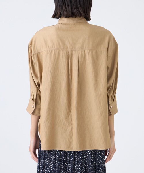 TRANS WORK（トランスワーク）の「【L】【ウォッシャブル】割繊シャンブレーブラウス（シャツ/ブラウス・レディース・ネイビー/ベージュ系その他5・44/46）」の7枚目の写真