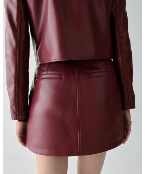 kate spade new york（ケイトスペード ニューヨーク）の「フォー ナッパ ミニ スカート（スカート・レディース・レッド・4/2/0）」の4枚目の写真