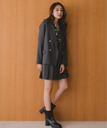 ベルト付きタックミニスカート