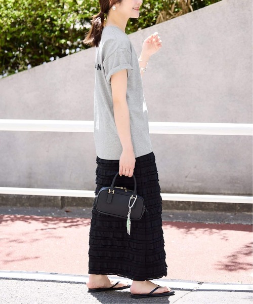 SLOBE IENA(スローブイエナ)の「《追加2》1ST ETOILE Tシャツ(Tシャツ/カットソー・レディース・ホワイト/ブラウン/グレー・FREE)」の6枚目の写真