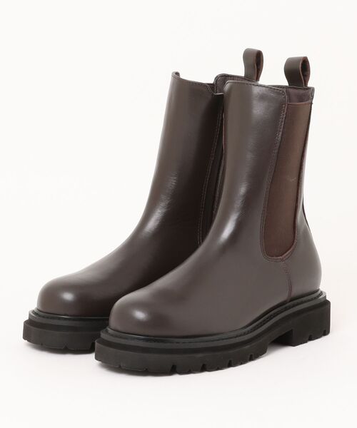 PARADIS COULEUR（パラディクルール）の「【PARADIS COULEUR】防滑ソール撥水サイドゴアショートブーツ(353040)（ブーツ・レディース・ブラック/ダークブラウン・24.5/24/23.5/23/22.5）」の3枚目の写真