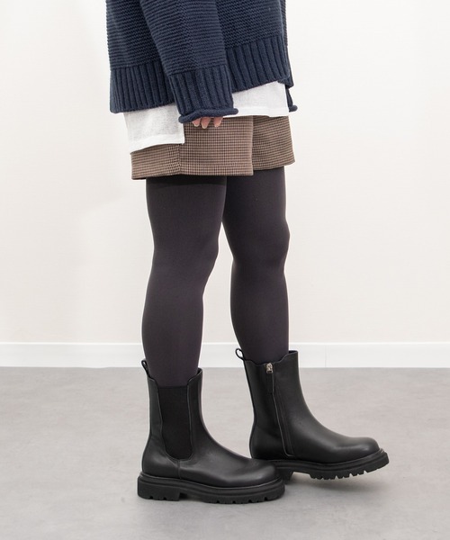 PARADIS COULEUR（パラディクルール）の「【PARADIS COULEUR】防滑ソール撥水サイドゴアショートブーツ(353040)（ブーツ・レディース・ブラック/ダークブラウン・24.5/24/23.5/23/22.5）」の7枚目の写真