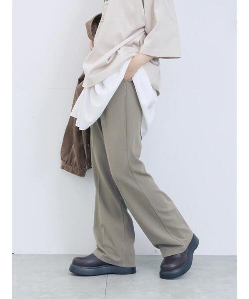 Samansa Mos2 blue(サマンサモスモスブルー)の「カットジョーゼットセミフレアパンツ(その他パンツ・レディース・カーキ/ブラック/ブラウン・F)」の3枚目の写真