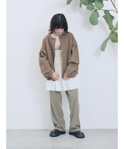 Samansa Mos2 blue(サマンサモスモスブルー)の「カットジョーゼットセミフレアパンツ(その他パンツ・レディース・カーキ/ブラック/ブラウン・F)」の22枚目の写真