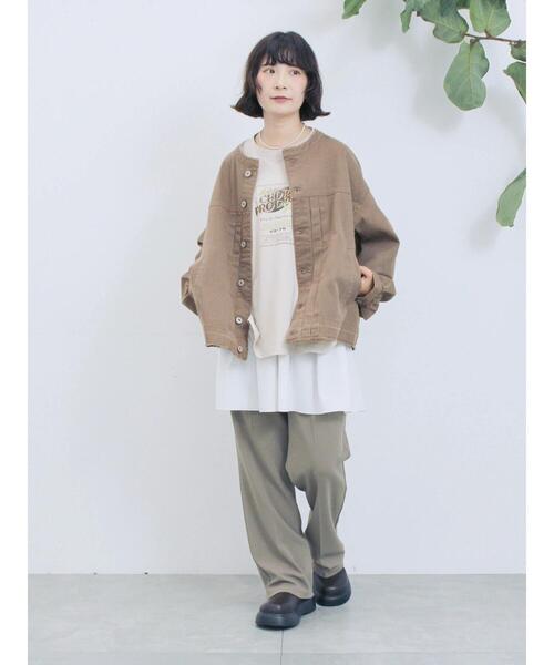 Samansa Mos2 blue(サマンサモスモスブルー)の「カットジョーゼットセミフレアパンツ(その他パンツ・レディース・カーキ/ブラック/ブラウン・F)」の21枚目の写真