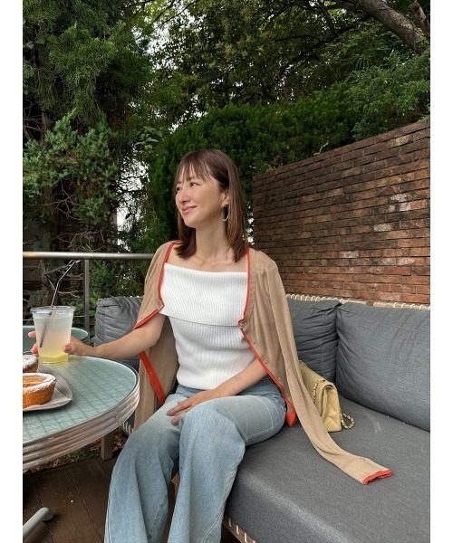 Day and Grade(デイアンドグレイド)の「【前田ゆかセレクト】オフショルリブトップス(ニット/セーター・レディース・ホワイト・FREE)」の9枚目の写真