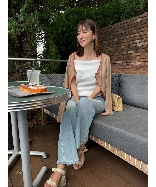 Day and Grade(デイアンドグレイド)の「【前田ゆかセレクト】オフショルリブトップス(ニット/セーター・レディース・ホワイト・FREE)」の10枚目の写真