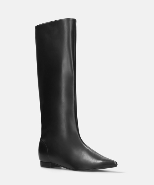 セール】ワイドシャフト フラット ロングブーツ（ブーツ）｜MAMIAN