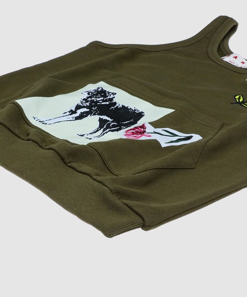 MARNI（マルニ）の「ORGANIC COTTON / スウェットバッグ（ハンドバッグ・メンズ・オリーブ・ONE SIZE）」の9枚目の写真