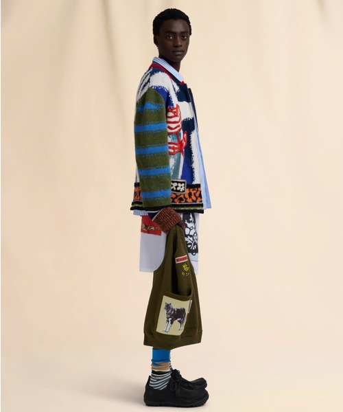 MARNI（マルニ）の「ORGANIC COTTON / スウェットバッグ（ハンドバッグ・メンズ・オリーブ・ONE SIZE）」の12枚目の写真