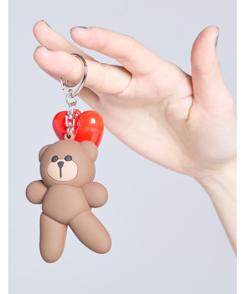 セール】《Little Sunny Bite》bear heart key chain（キーホルダー