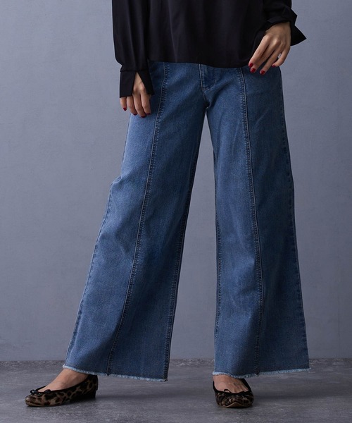 NICOLE white(ニコルホワイト)の「カットオフデニムパンツ(デニムパンツ・レディース・インディゴブルー/ブルー・FREE)」の4枚目の写真