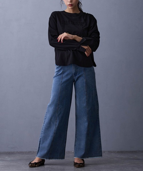 NICOLE white(ニコルホワイト)の「カットオフデニムパンツ(デニムパンツ・レディース・インディゴブルー/ブルー・FREE)」の9枚目の写真