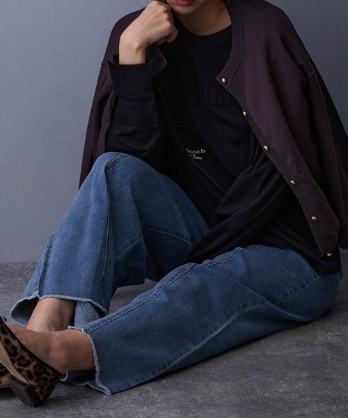 NICOLE white(ニコルホワイト)の「カットオフデニムパンツ(デニムパンツ・レディース・インディゴブルー/ブルー・FREE)」の11枚目の写真