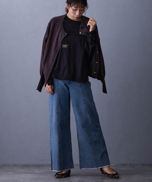 NICOLE white(ニコルホワイト)の「カットオフデニムパンツ(デニムパンツ・レディース・インディゴブルー/ブルー・FREE)」の12枚目の写真