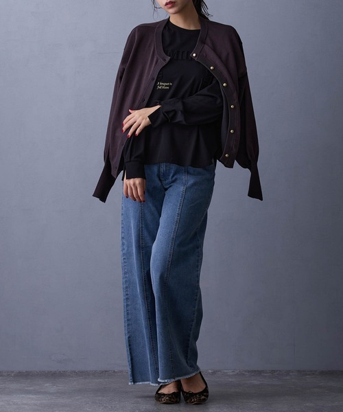 NICOLE white(ニコルホワイト)の「カットオフデニムパンツ(デニムパンツ・レディース・インディゴブルー/ブルー・FREE)」の13枚目の写真