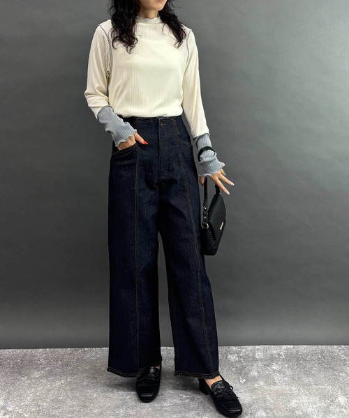 NICOLE white(ニコルホワイト)の「カットオフデニムパンツ(デニムパンツ・レディース・インディゴブルー/ブルー・FREE)」の14枚目の写真