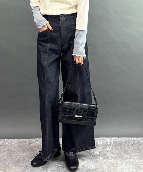 NICOLE white(ニコルホワイト)の「カットオフデニムパンツ(デニムパンツ・レディース・インディゴブルー/ブルー・FREE)」の16枚目の写真