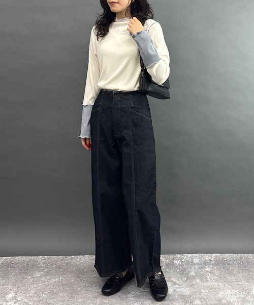 NICOLE white(ニコルホワイト)の「カットオフデニムパンツ(デニムパンツ・レディース・インディゴブルー/ブルー・FREE)」の20枚目の写真