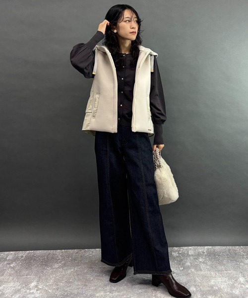 NICOLE white(ニコルホワイト)の「カットオフデニムパンツ(デニムパンツ・レディース・インディゴブルー/ブルー・FREE)」の3枚目の写真