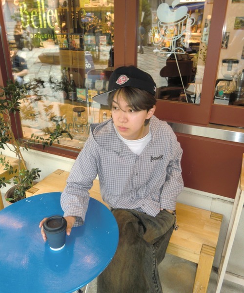 centimeter(センチメーター)の「Tribal logo check hooded shirt(シャツ/ブラウス・メンズ・グレー/カーキ/ネイビー・LARGE/MEDIUM)」の9枚目の写真