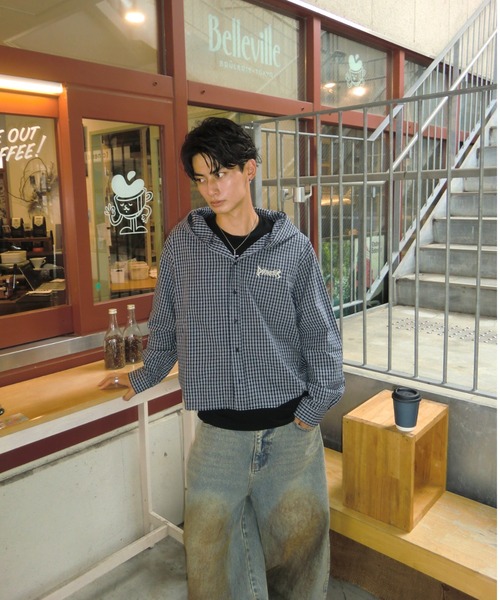 centimeter(センチメーター)の「Tribal logo check hooded shirt(シャツ/ブラウス・メンズ・グレー/カーキ/ネイビー・LARGE/MEDIUM)」の11枚目の写真