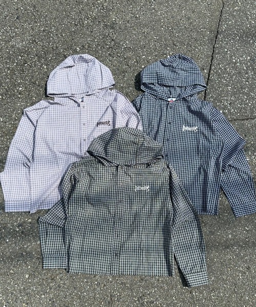 centimeter(センチメーター)の「Tribal logo check hooded shirt(シャツ/ブラウス・メンズ・グレー/カーキ/ネイビー・LARGE/MEDIUM)」の16枚目の写真
