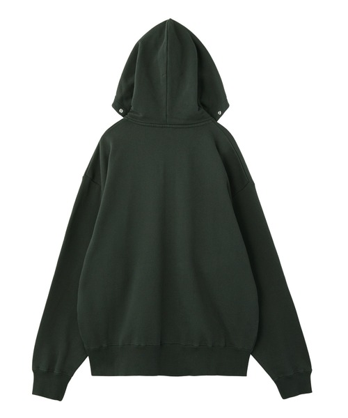 X-girl（エックスガール）の「EYELET EMBROIDERY ZIP UP SWEAT HOODIE（パーカー・レディース・オリーブ/チャコール/ベージュ・S/M）」の13枚目の写真