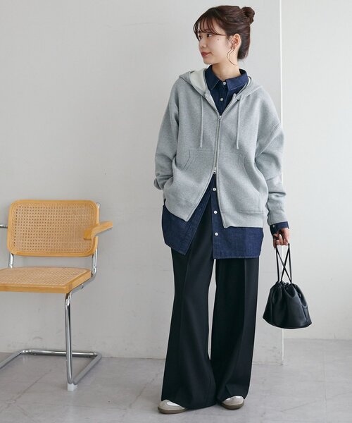 DISCOAT(ディスコート)の「【WEB限定】ダンガリーシャツ(シャツ/ブラウス・レディース・ネイビー/ブルー・MEDIUM)」の20枚目の写真
