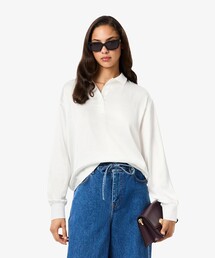 LACOSTE（ラコステ）の「オーバーサイズサテンポロシャツ（ポロシャツ）」