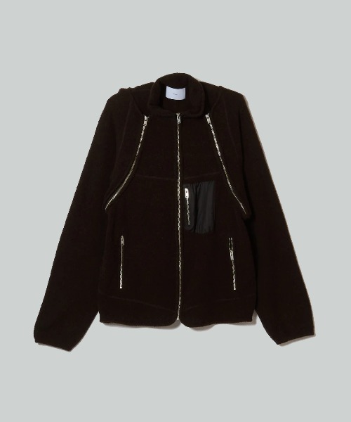 SUGARHILL(シュガーヒル)の「【SUGARHILL】BOA ZIP JACKET(その他アウター・メンズ・ベージュ/ダークブラウン・2/3)」の2枚目の写真