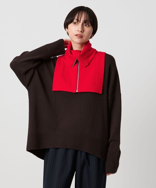 別注】＜CINOH＞ネックウォーマー&クルーネック ニット（ニット