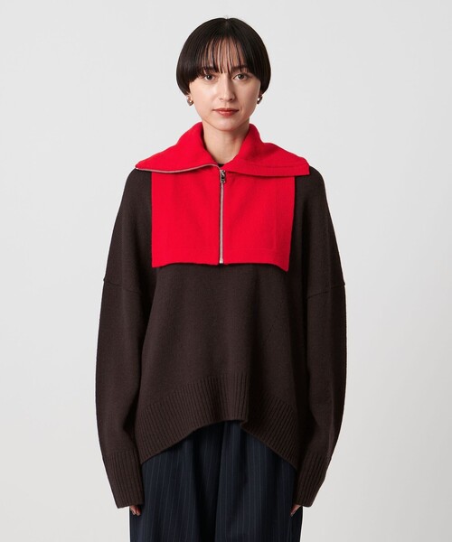 別注】＜CINOH＞ネックウォーマー&クルーネック ニット（ニット