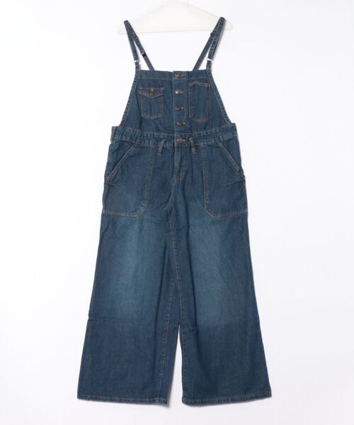 LARU(ラルー)の「デニムサロペットワイドパンツ(サロペット/オーバーオール・レディース・ネイビー/その他/ブルー・M/L)」の5枚目の写真