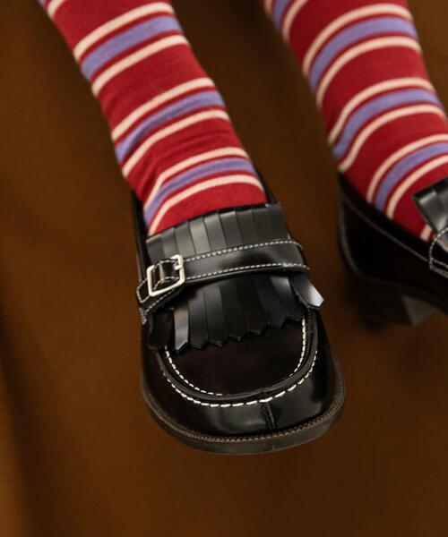 HARUTA（ハルタ）の「『別注』HARUTA×DOORS　キルトローファー（ローファー・レディース・ブラック・23/24/24.5/23.5）」の2枚目の写真