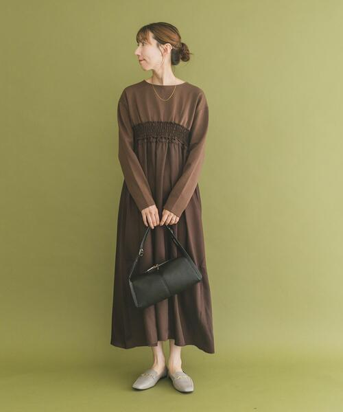 セール】シャーリングドッキングワンピース（ワンピース）｜ITEMS